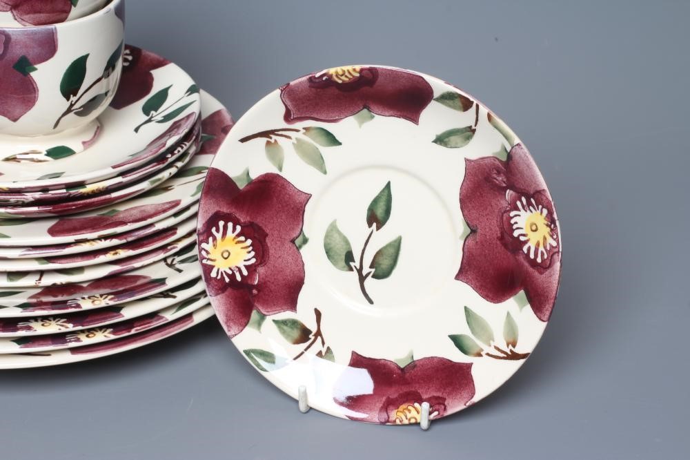 MARY FEDDON FOR EMMA BRIDGEWATER - A HELLEBORE PATTERN DINNER AND TEA SERVICE FOR FOUR PLACE Image