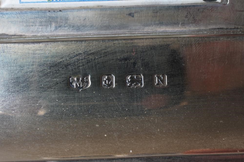 A GEORGE VI SILVER PLAYING CARDS BOX by S Blanckensee & Son Ltd. Image