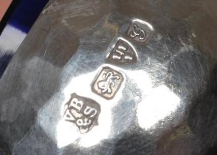 A PAIR OF EDWARDIAN SILVER NOVELTY GOLF BALL SALTS by Vale Brothers & Sermon Image