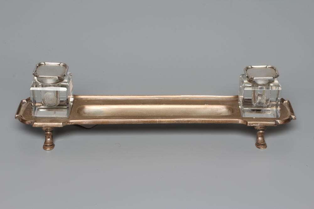 AN ART DECO SILVER DESK STANDISH by Adie Bros. Image
