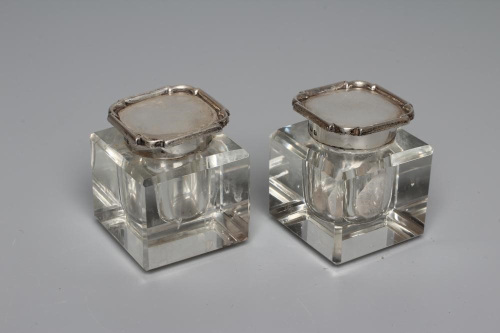 AN ART DECO SILVER DESK STANDISH by Adie Bros. Image