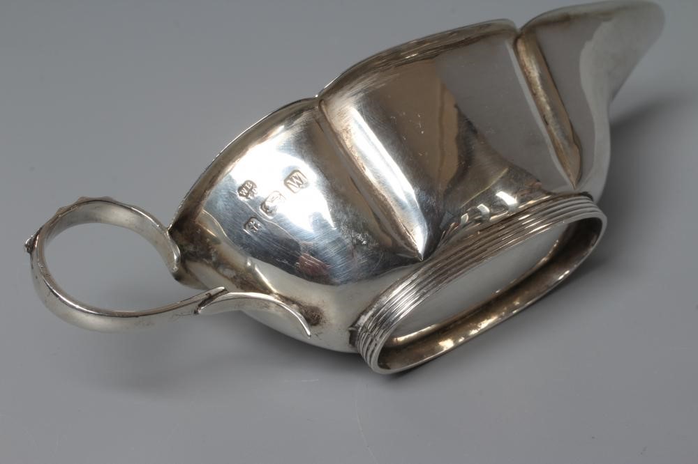 AN ART DECO SILVER BUTTER BOAT by Williams Ltd. Image