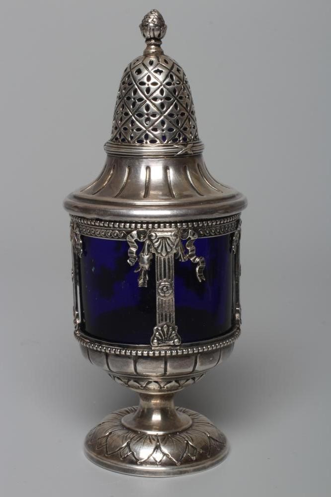 A FRENCH SILVER SUGAR CASTOR Image