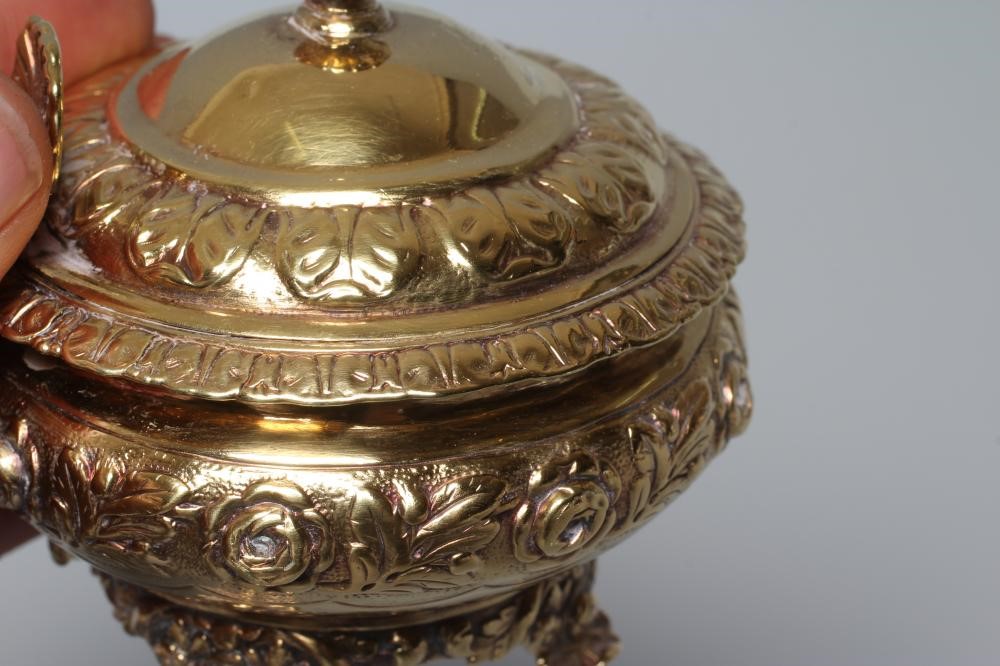 A GEORGE IV SILVER GILT MUSTARD by the Barnards Image