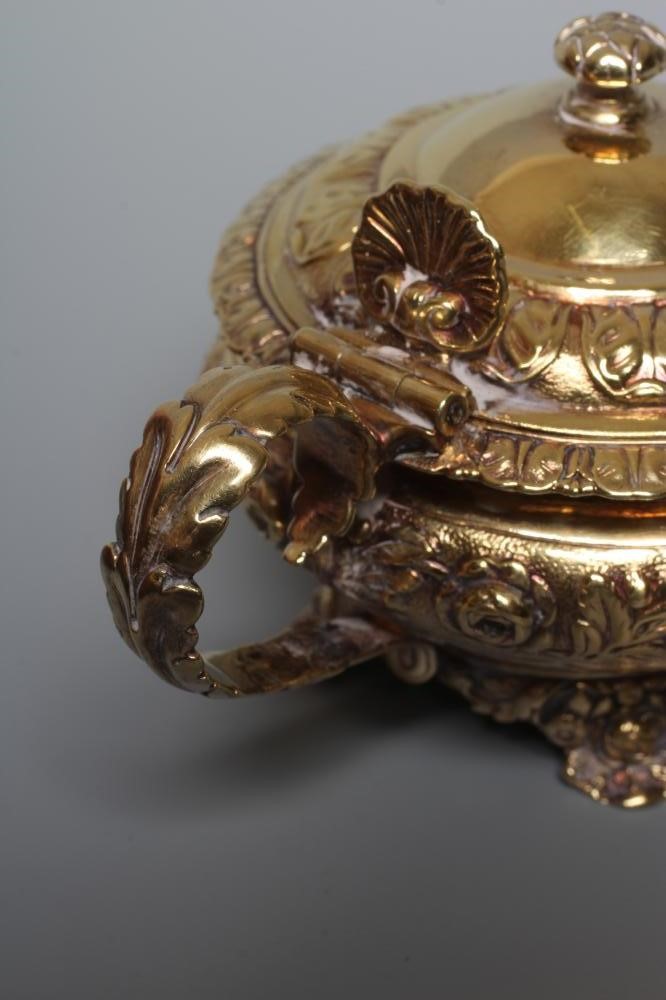 A GEORGE IV SILVER GILT MUSTARD by the Barnards Image