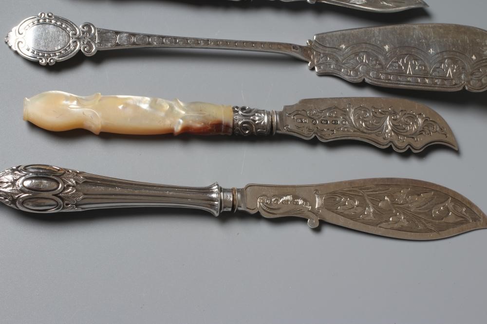 A COLLECTION OF VICTORIAN SILVER FLATWARE by George Unite Image