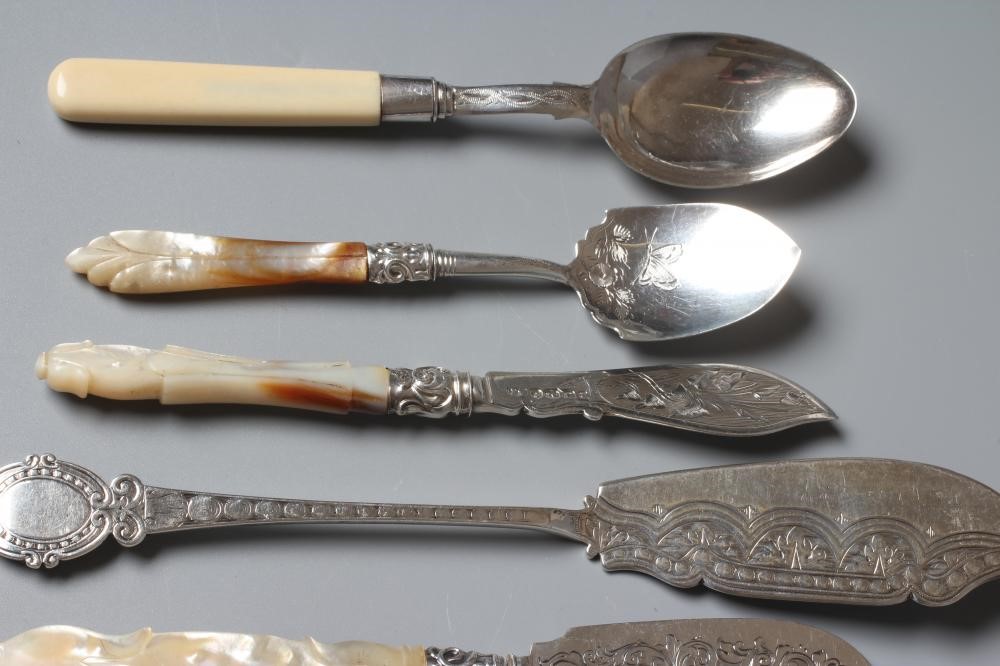 A COLLECTION OF VICTORIAN SILVER FLATWARE by George Unite Image
