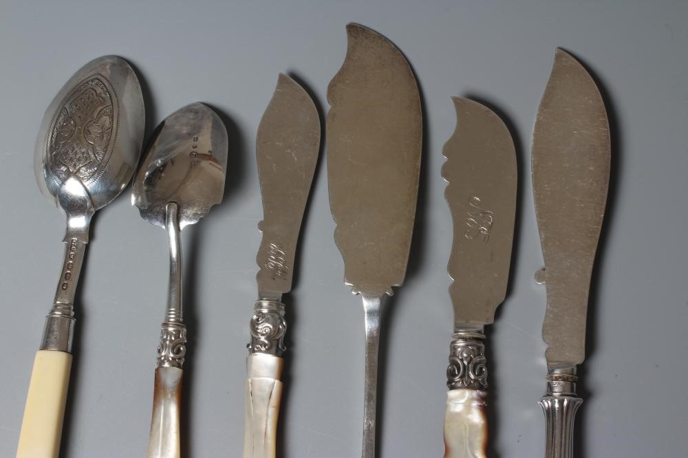 A COLLECTION OF VICTORIAN SILVER FLATWARE by George Unite Image