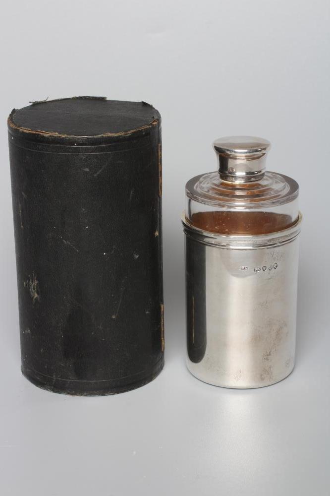 A VICTORIAN SILVER MOUNTED GLASS HUNTING BEAKER by Thomas Diller Image