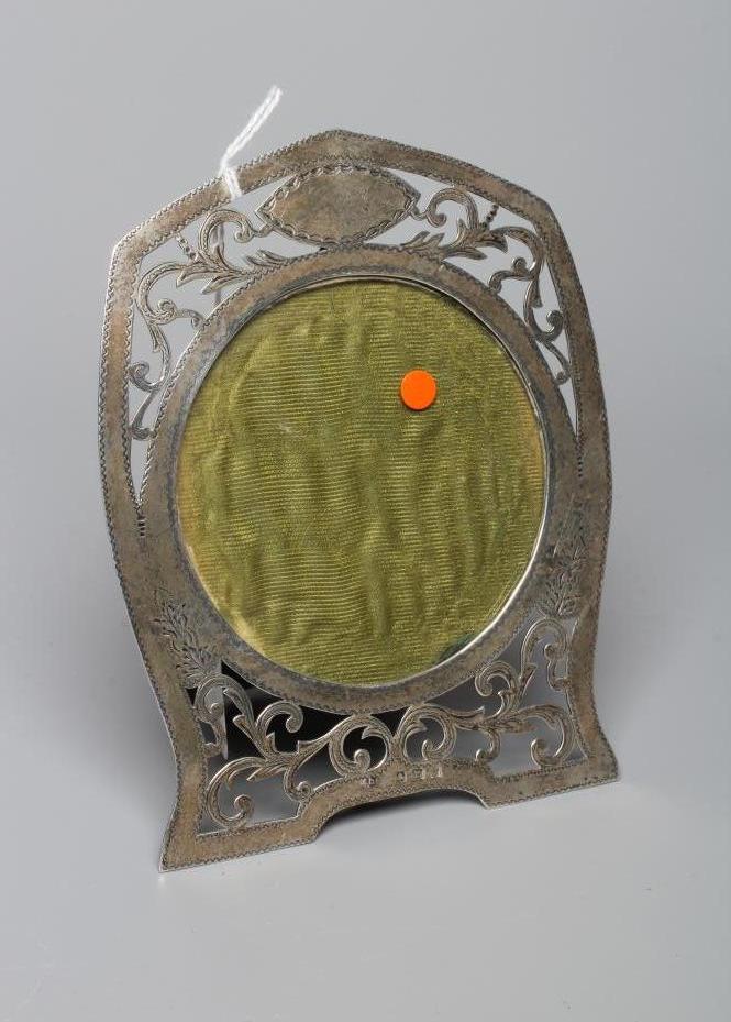 A GEORGE V SILVER EASEL BACK PHOTOGRAPH FRAME by Joseph Gloster Image