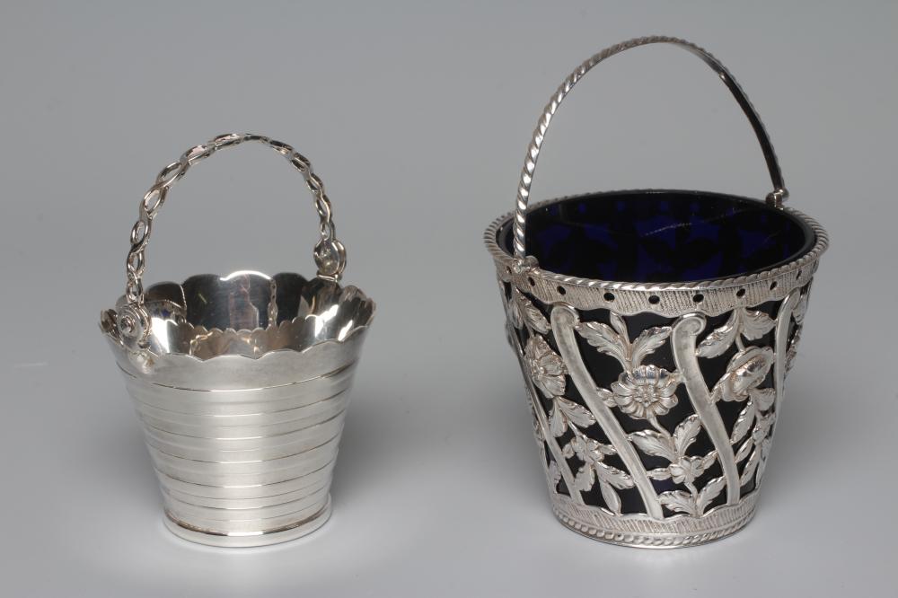 A LATE VICTORIAN SILVER CREAM PAIL by Levi & Salaman Image