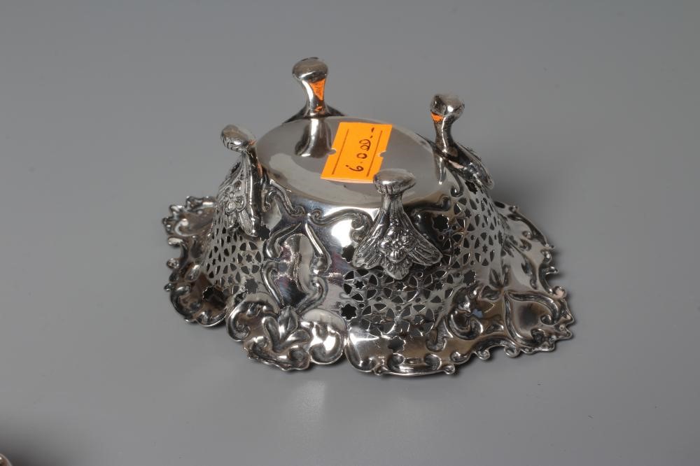 A SET OF FOUR LATE VICTORIAN SILVER BON-BON DISHES by Deakin & Francis Image