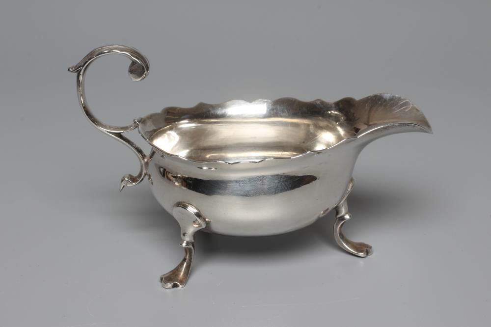 A GEORGE II SILVER SAUCEBOAT probably by Walter Brind Image