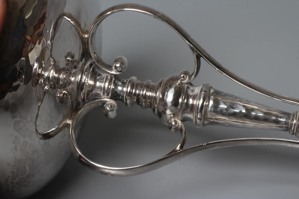 AN ARTS AND CRAFTS SILVER PEDESTAL SWEETMEAT BOWL by James Dixon & Sons Ltd. Image