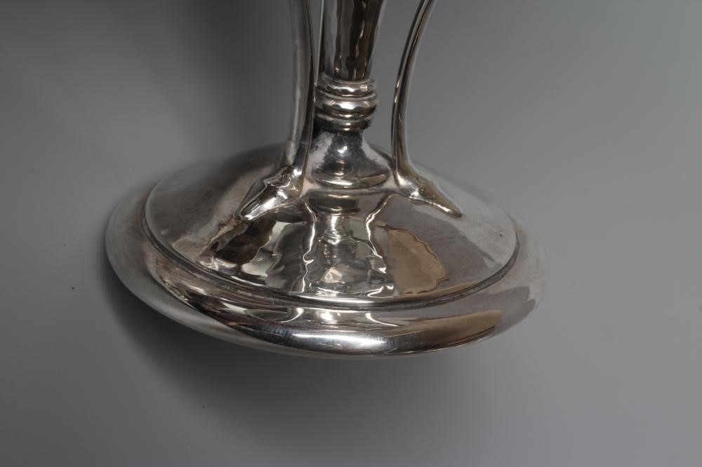 AN ARTS AND CRAFTS SILVER PEDESTAL SWEETMEAT BOWL by James Dixon & Sons Ltd. Image