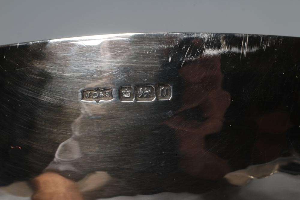 AN ARTS AND CRAFTS SILVER PEDESTAL SWEETMEAT BOWL by James Dixon & Sons Ltd. Image