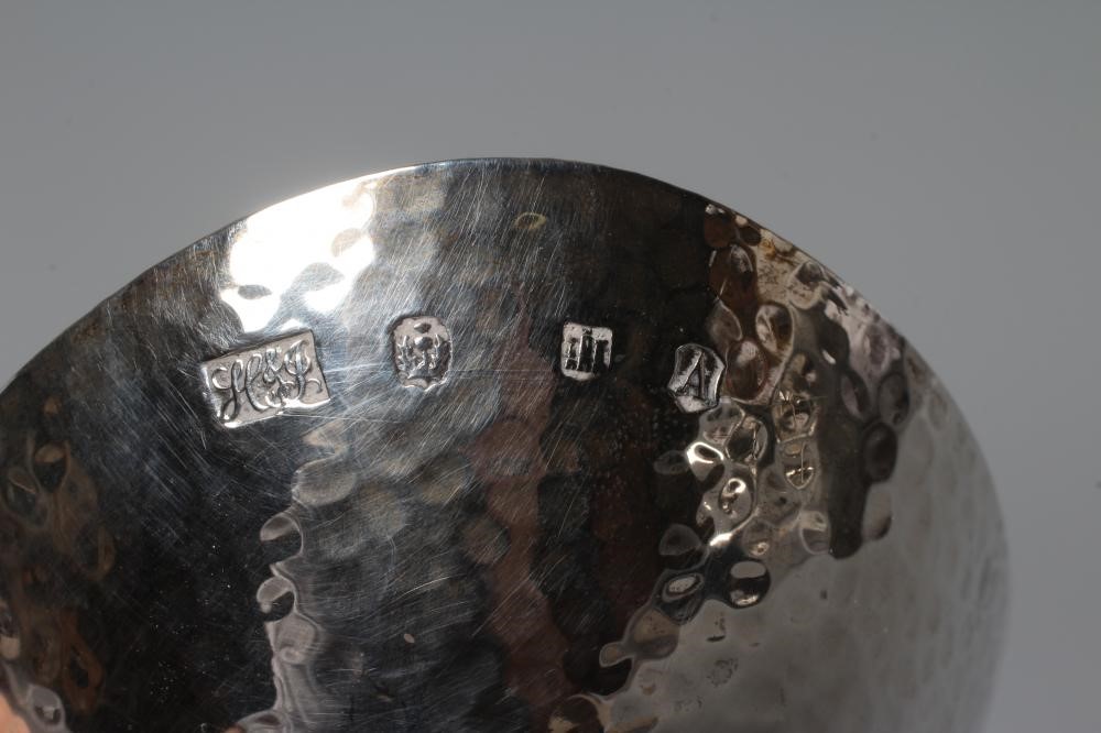 A SCOTTISH ARTS AND CRAFTS SILVER PEDESTAL SWEETMEAT BOWL by Hamilton & Inches Image