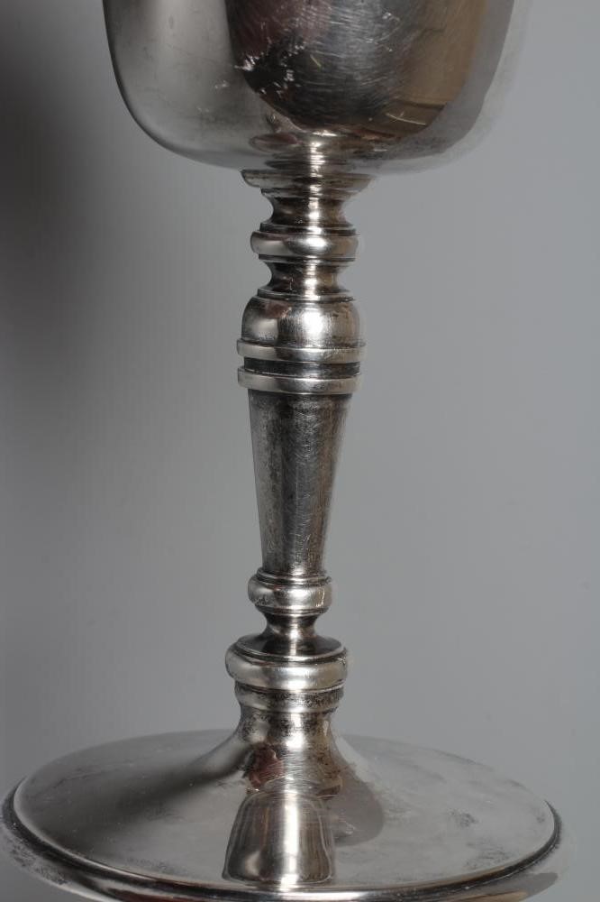 AN ELIZABETH II SILVER GOBLET by C J Vander, London 1971, the bucket bowl with picture hallmarks and Image