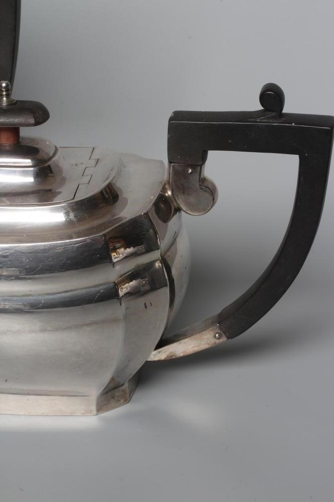A GEORGE V SILVER COMPOSITE FOUR PIECE TEA AND COFFEE SERVICE by C W Fletcher & Son Ltd. Image