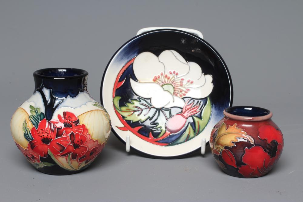TWO MOORCROFT POTTERY ROYAL BRITISH LEGION SMALL VASES comprising Forever England Image