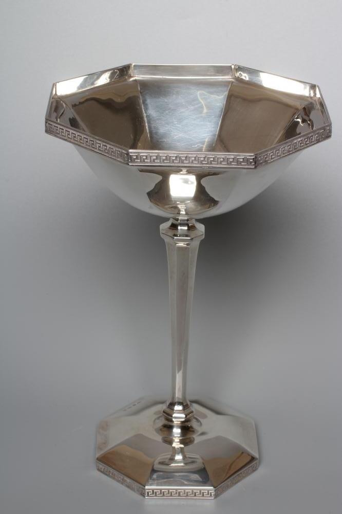 A GEORGE V SILVER HIGH PEDESTAL DISH by James Fenton & Co. Image
