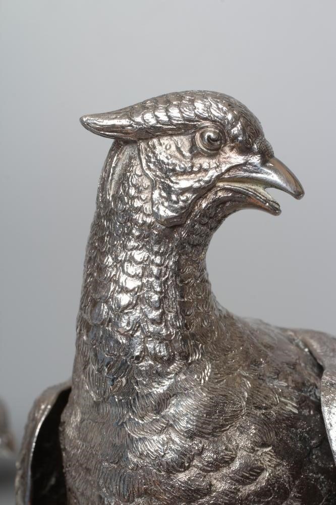 A PAIR OF ELIZABETH II SILVER PHEASANTS by Mappin & Webb Image