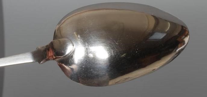A SCOTTISH PROVINCIAL SILVER FIDDLE AND SHELL PATTERN BASTING SPOON by Robert Keay, Perth c. 1820, Image