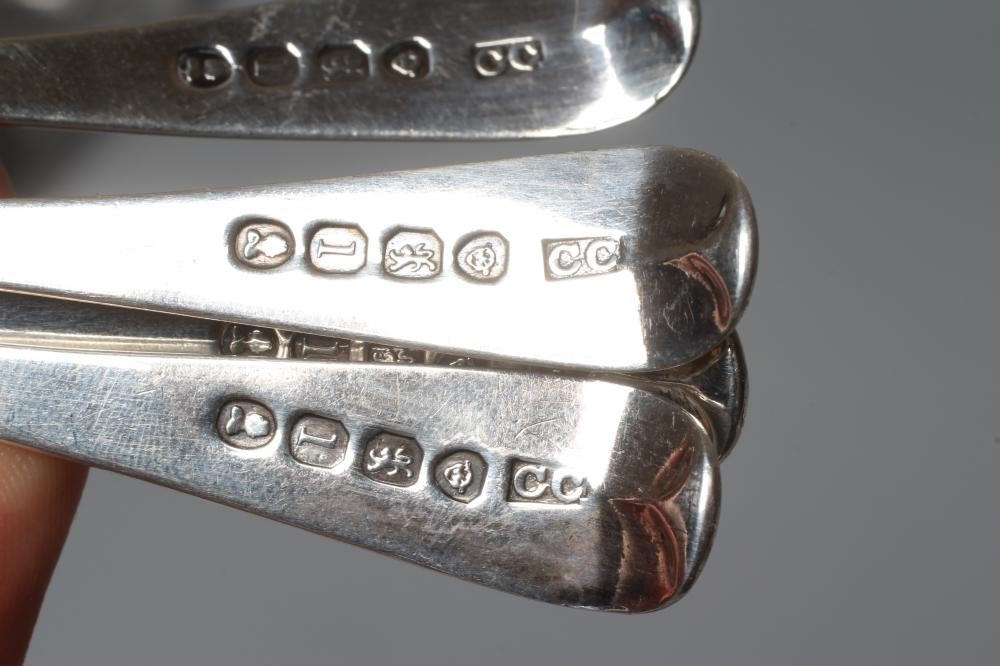 A COMPOSITE SET OF FOUR GEORGE III SILVER CAULDRON SALTS all by John Mackhoule Image