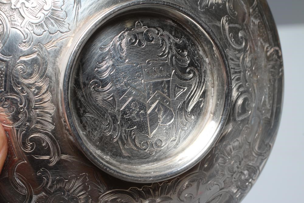 A GEORGE II SILVER SUGAR BOWL COVER by Humphrey Payne Image