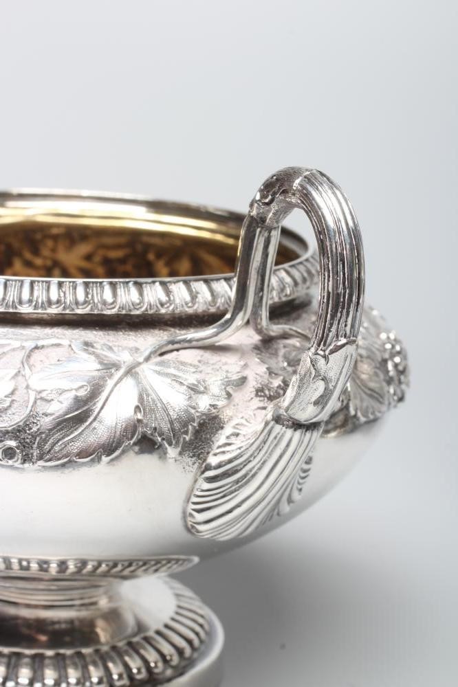 A WILLIAM IV SILVER THREE PIECE TEA SERVICE by Robert Gray & Son Image