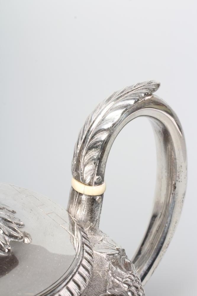 A WILLIAM IV SILVER THREE PIECE TEA SERVICE by Robert Gray & Son Image