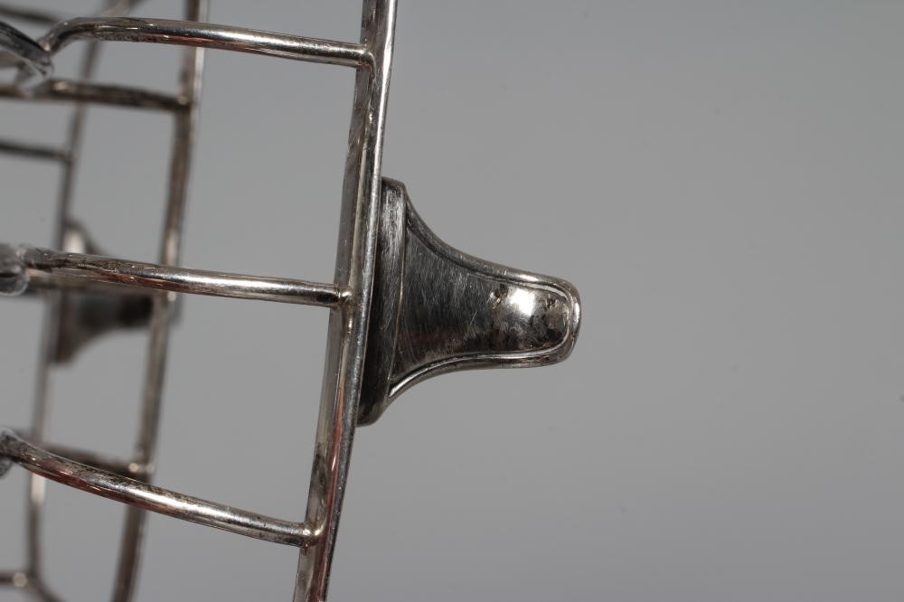 AN EARLY VICTORIAN SILVER WIREWORK FIVE BAR TOAST RACK by John Green Image