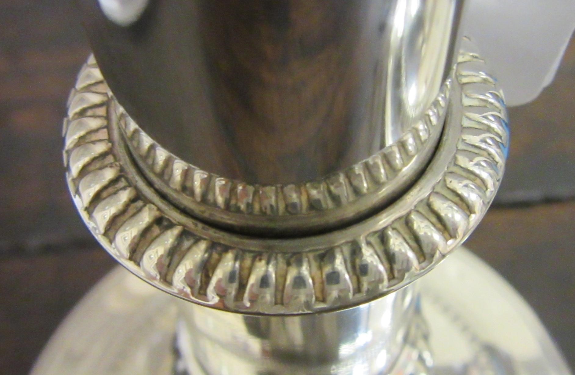 A COMPOSITE PAIR OF GEORGE III SILVER TELESCOPIC CANDLESTICKS by John Roberts & Sons Image