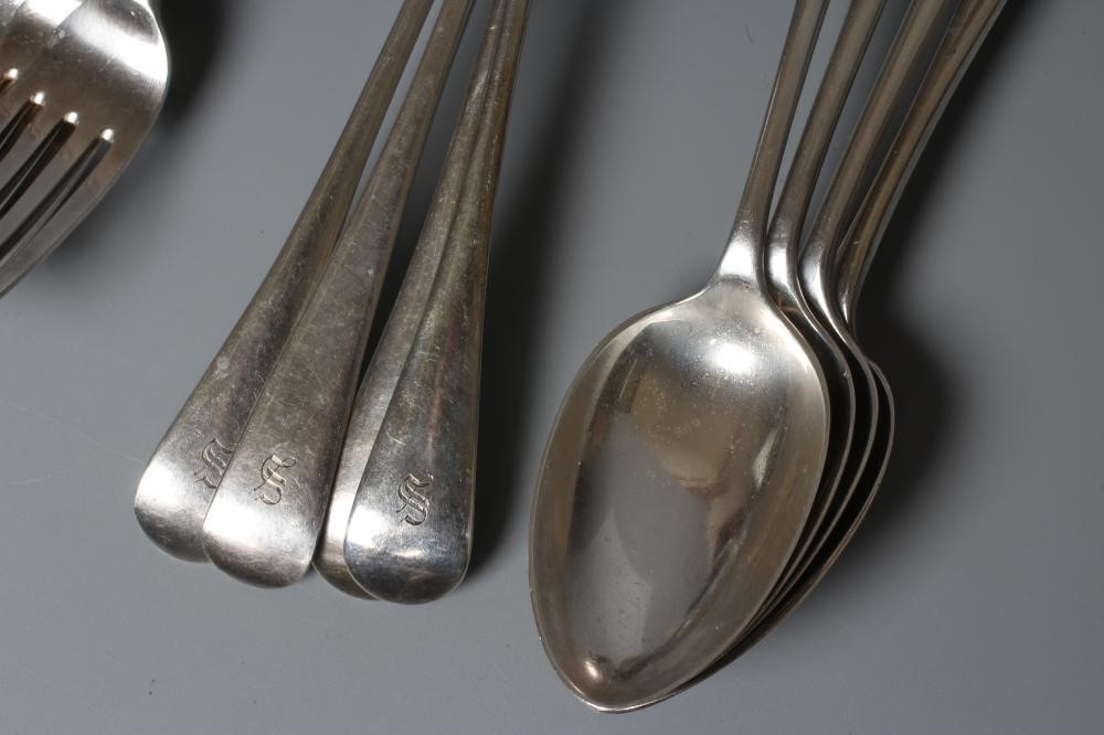 A COMPOSITE OLD ENGLISH PATTERN SILVER PART TABLESERVICE Image
