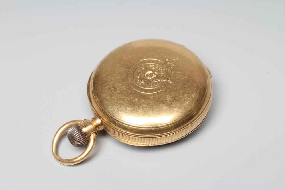 A VICTORIAN 18CT GOLD TOP WIND CHRONOMETER by William Ellery Image