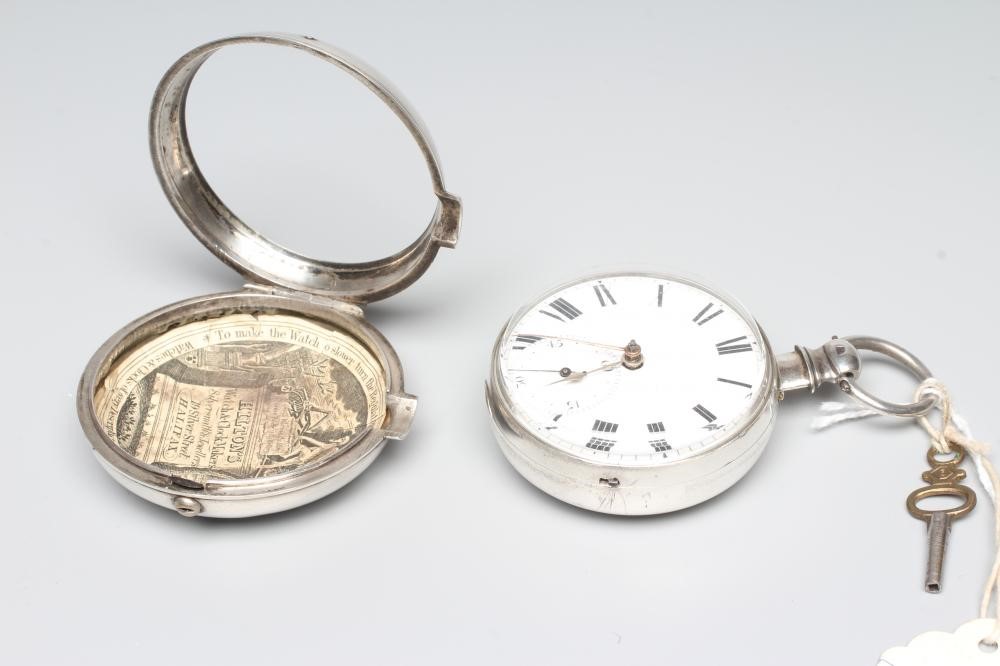 A GEORGE III SILVER PAIR CASED POCKET WATCH Image
