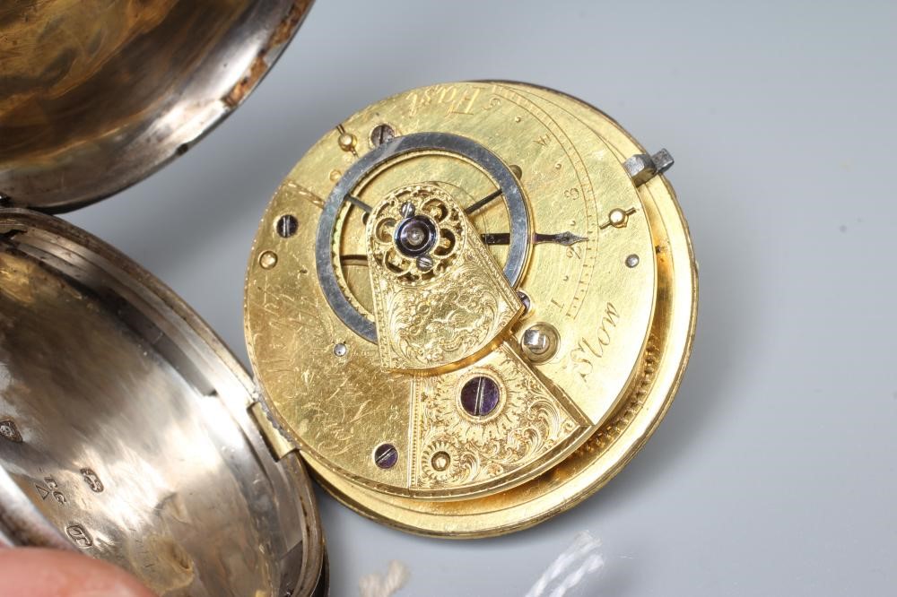 A GEORGE III SILVER HUNTER POCKET WATCH Image