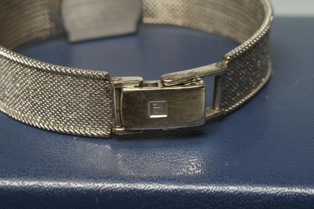 A LADY'S 9CT WHITE GOLD TISSOT STYLIST WRISTWATCH Image