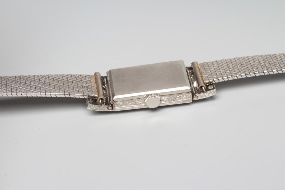 AN ART DECO DIAMOND SET PLATINUM COCKTAIL WATCH Image