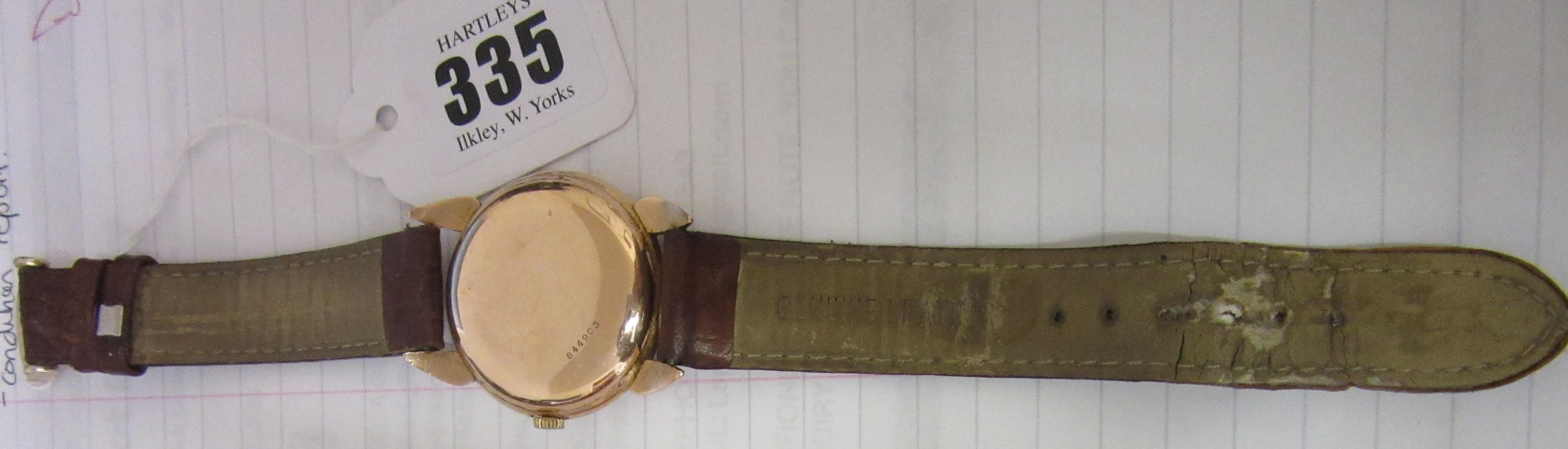 A GENTLEMAN'S 14CT GOLD DOXA AUTOMATIC WRISTWATCH Image
