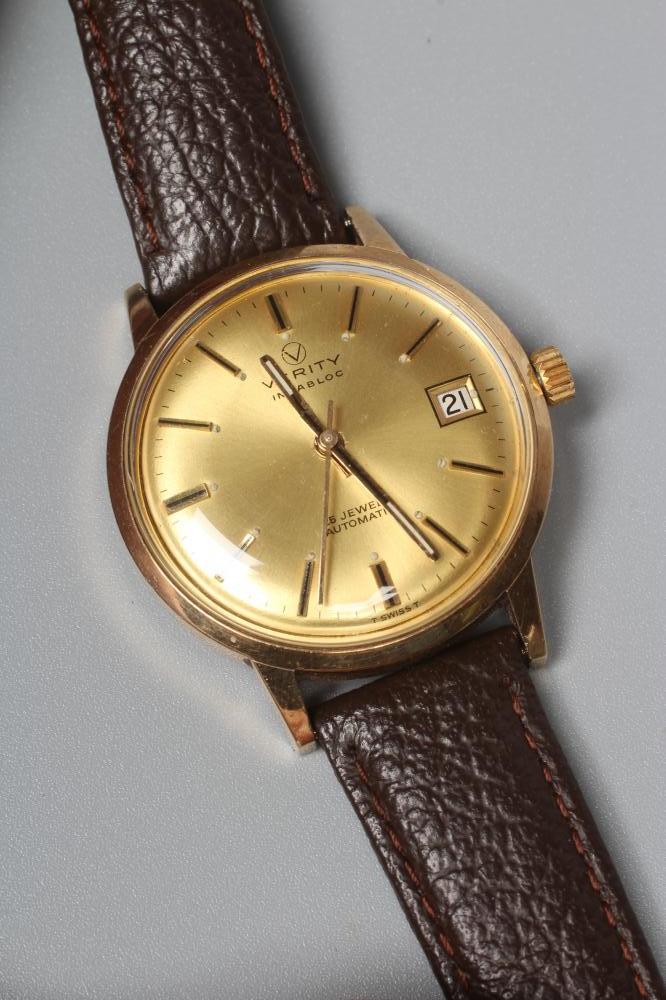 A GENTLEMAN'S 9CT GOLD VERITY AUTOMATIC WRISTWATCH Image