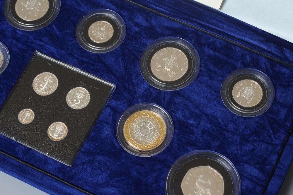 THE UNITED KINGDOM MILLENNIUM SILVER COIN COLLECTION, including maundy money, £5 coin and other Image
