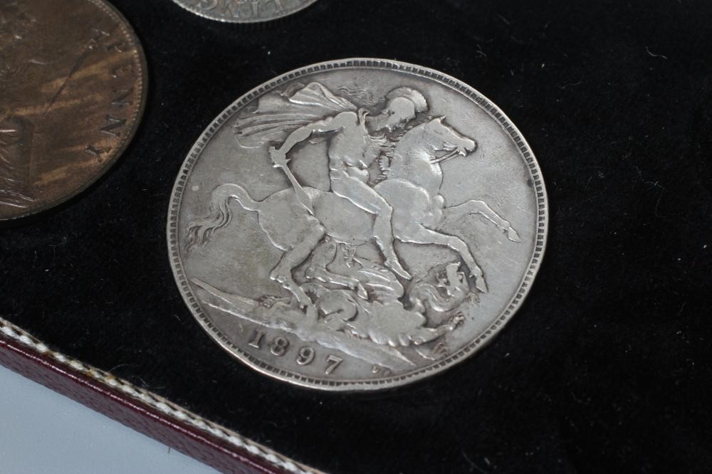 A VICTORIA SPECIMEN COIN SET, 1897, incomplete with 7 coins, boxed Image