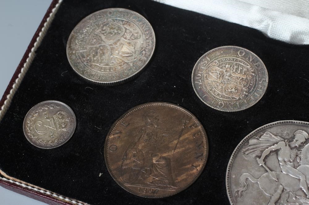 A VICTORIA SPECIMEN COIN SET, 1897, incomplete with 7 coins, boxed Image