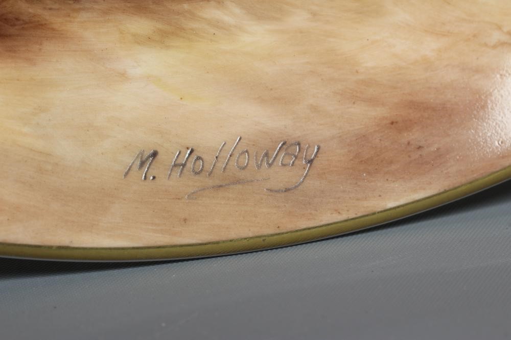 A MILWYN HOLLOWAY CHINA CABINET PLATE of plain circular form, painted with a rim to rim still life Image