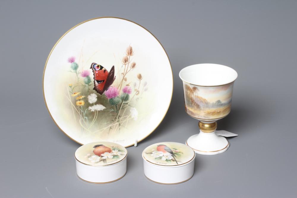 A MILWYN HOLLOWAY CHINA CABINET PLATE of plain circular form Image