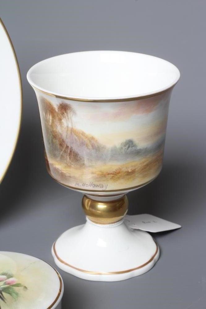 A MILWYN HOLLOWAY CHINA CABINET PLATE of plain circular form Image