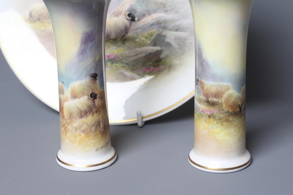 A MILWYN HOLLOWAY CHINA CABINET PLATE of plain circular form Image