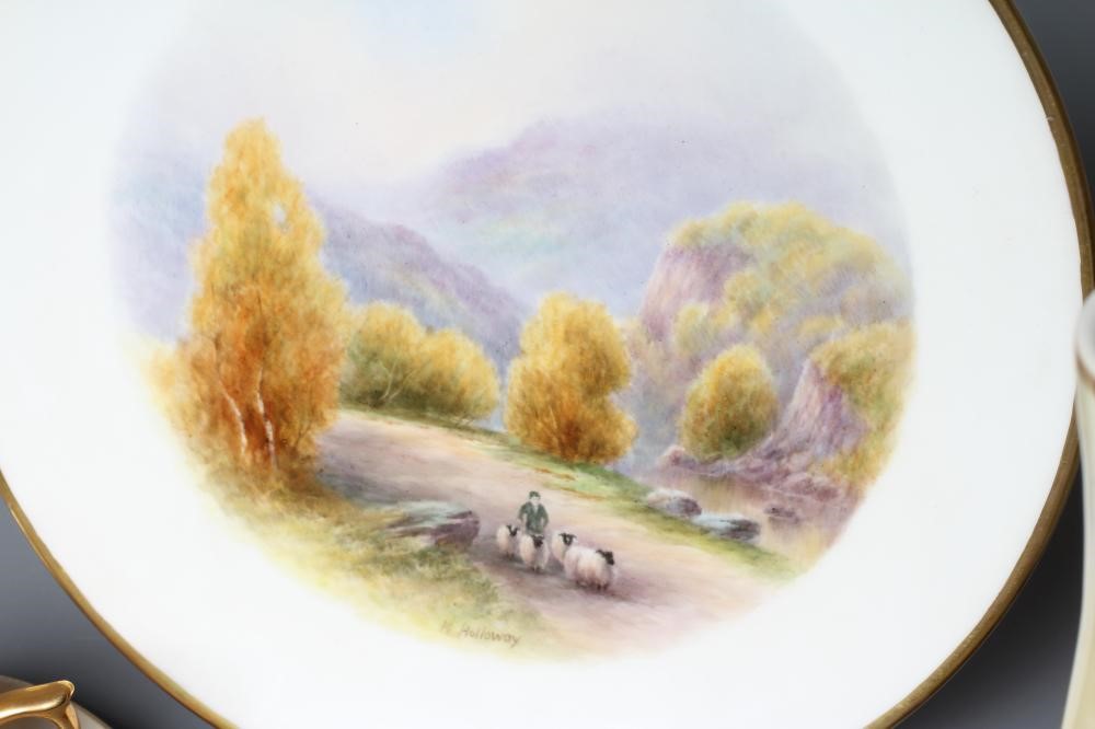 A MILWYN HOLLOWAY CHINA CABINET PLATE of plain circular form Image