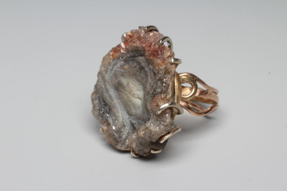 A SILVER BRUTALIST RING BY SHIRLEY FROST Image